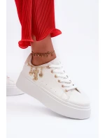 Dámské tenisky s ozdobou Bílé model 21659068 - Boto