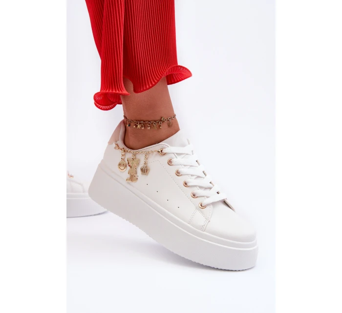 Dámské tenisky s ozdobou Bílé model 21659068 - Boto