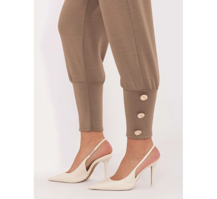 Spodnie IT SP model 21441252 ciemny bezowy - FPrice Spodnie IT SP model 21441252 ciemny bezowy - FPrice