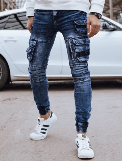 Pánské džínové bojové kalhoty modré Dstreet UX4327