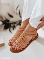 Dámské sandály béžové Dstreet model 21990006 - FashionStreet Dámské sandály béžové Dstreet model 21990006 - FashionStreet