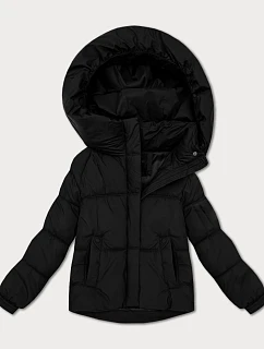 Černá oversize dámská bunda pro přechodné období model 21422893 - S'WEST