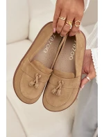 Skórzane Zamszowe Mokasyny Typu Barefoot Zazoo 322 Beżowe