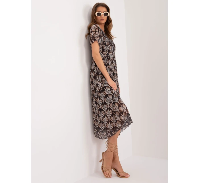 Šaty DHJ SK 11331 7.71 čierna a béžová