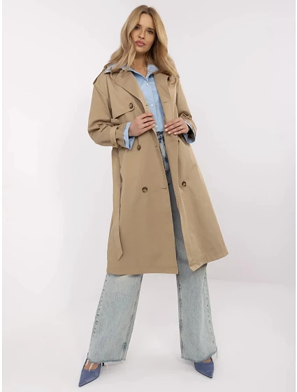 Płaszcz NM PL  ciemny bezowy model 20989495 - FPrice