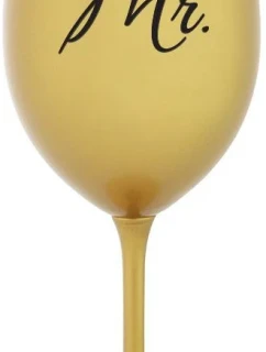MRS. - zlatá sklenice na víno 350 ml