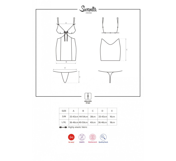 Košieľka Swanita chemise - Obsessive