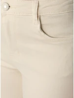 Jeansy damskie skinny z wysokim stanem ecru model 22016710 - FashionStreet
