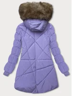 Fialová zimná bunda s kapucňou (LHD-23015)