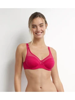 DIM GENEROUS COTTON BIO BRA - DIM - červená