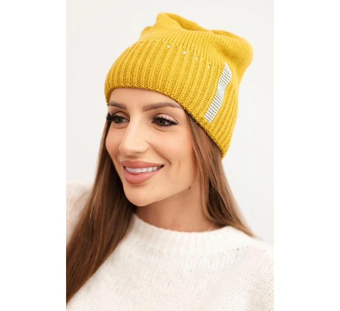 Dámská zimní čepice vlněná s model 21750398 - K-Fashion Dámská zimní čepice vlněná s model 21750398 - K-Fashion