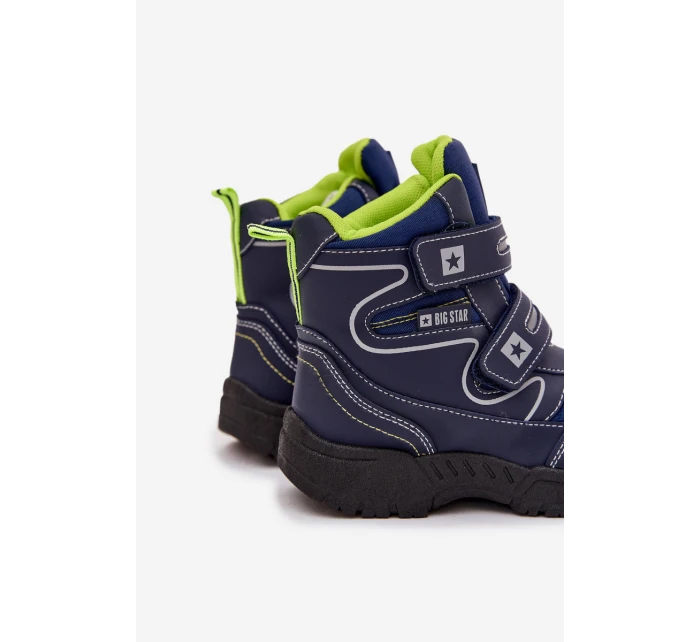 Ocieplane Dziecięce Śniegowce Trapery Big Star OO374049 Czarne Ocieplane Dziecięce Śniegowce Trapery Big Star OO374049 Czarne