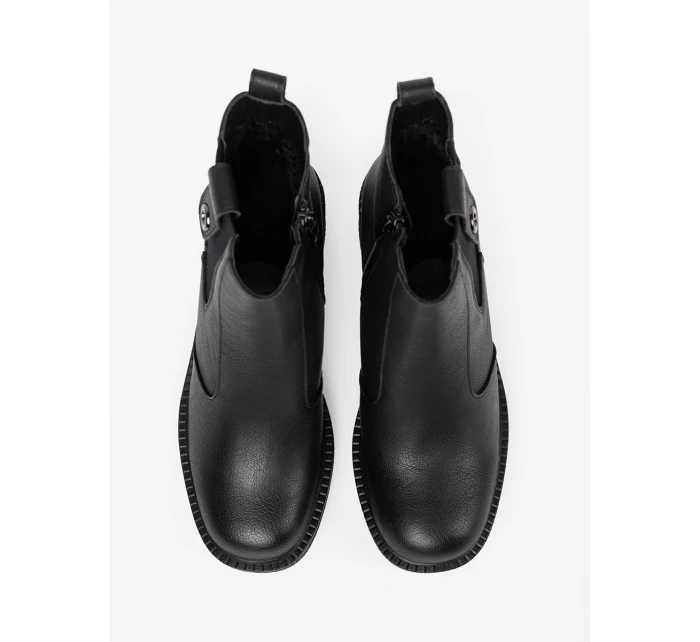 Exkluzívní dámské černé kotníčkové boty platforma Exkluzívní dámské černé kotníčkové boty platforma