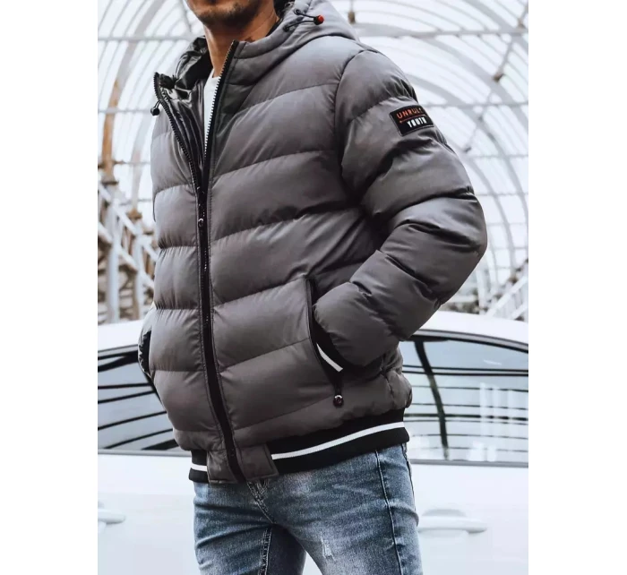 Pánská oboustranná zimní bunda šedá Dstreet model 21965468 - FashionStreet