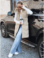 Dámská prošívaná béžová vesta Dstreet model 21993342 - FashionStreet Dámská prošívaná béžová vesta Dstreet model 21993342 - FashionStreet