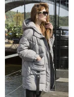 PUCHOWA KURTKA DAMSKA Z  SZARA model 21244221 - Ann Gissy