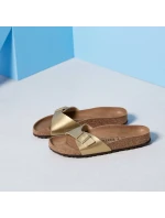 Birkenstock Madrid Birko-Flor Gold regular wide žabky (1016106) pre ženy Birkenstock Madrid Birko-Flor Gold regular wide žabky (1016106) pre ženy