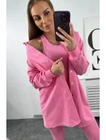 3dielny set blúzka, top a legíny svetlo ružová 3dielny set blúzka, top a legíny svetlo ružová