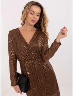 Šaty MI SK 68592.36 hnedé Šaty MI SK 68592.36 hnedé