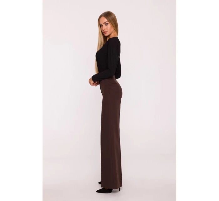 M875 Široké nohavice - hnedé