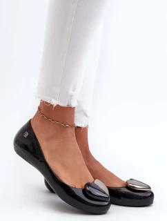 Dámske baleríny so srdcom ZAXY Black