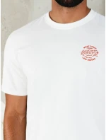 Pánské bílé tričko s potiskem Dstreet model 21973793 - FashionStreet