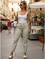 Dámske tepláky s vysokým pásom zelené FashionStreet UY2957