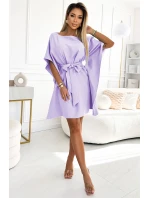 287-29 SOFIA Dámske motýlie šaty so zaväzovaním v páse - SEVEN 287-29 SOFIA Dámske motýlie šaty so zaväzovaním v páse - SEVEN