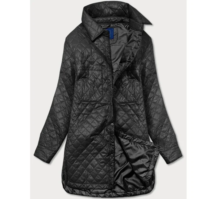 Tenká černá dámská bunda s límcem model 15846247 - Ann Gissy