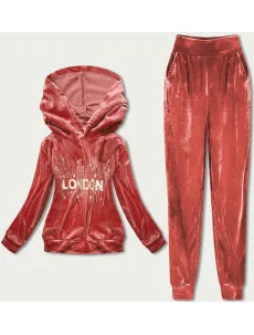 Velúrový dres v tehlovej farbe s aplikáciou (81217)