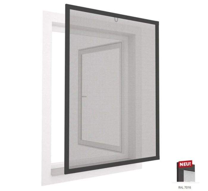 MOSKYTIÉRA DO OKNA ALU 100X120 ANTRACIT