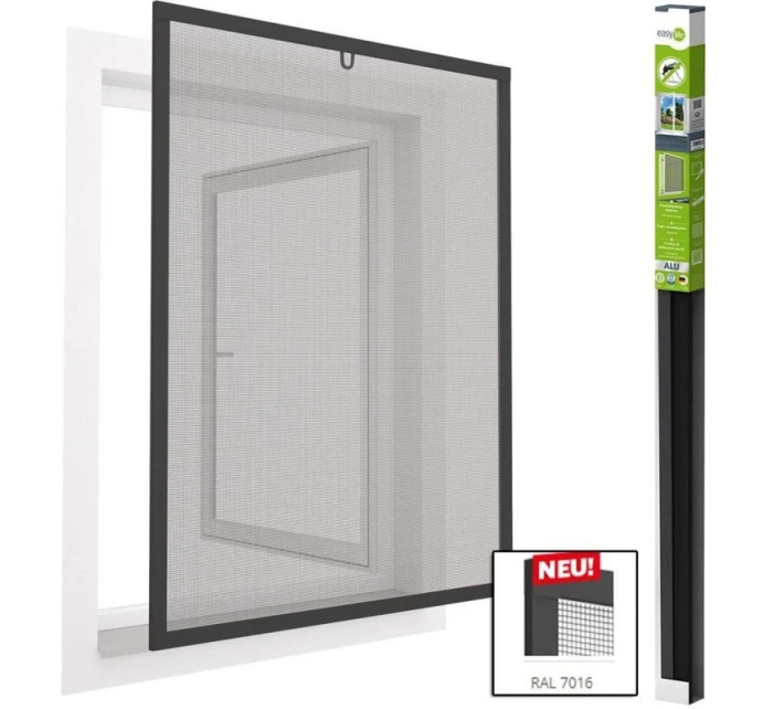 MOSKYTIÉRA DO OKNA ALU 100X120 ANTRACIT