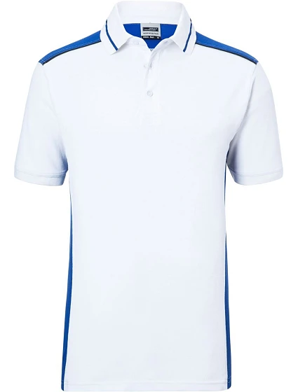 Daiber JN 858 Pánske pracovné polo z piké – Farba 02.0858 biela/kráľovská modrá Daiber JN 858 Pánske pracovné polo z piké – Farba 02.0858 biela/kráľovská modrá