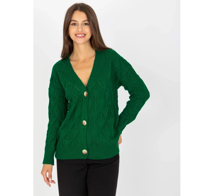 Dámsky sveter LC SW 8035 tmavo zelený
