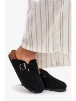 Dámske semišové papuče s prackou Big Star - čierne