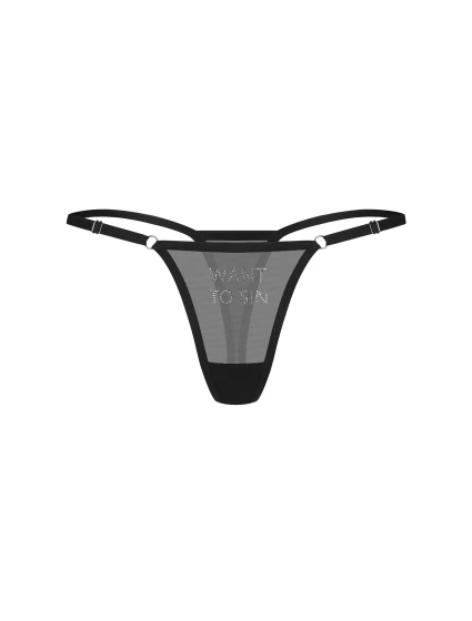Dámská sexy tanga model 21935225 Sin černé - Obsessive