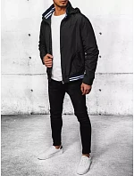 Pánská přechodná bunda s kapucí model 22366738 černá FashionStreet - J.STYLE Pánská přechodná bunda s kapucí model 22366738 černá FashionStreet - J.STYLE