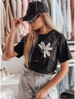 Dámské tričko oversize s 3D efektem černé Dstreet model 21983074 - FashionStreet