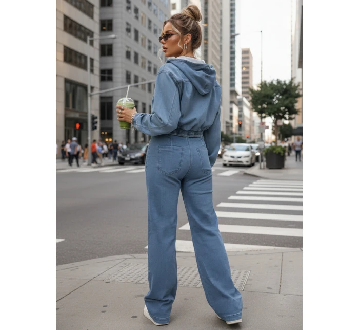 Spodnie damskie z  niebieskie model 22016773 - FashionStreet