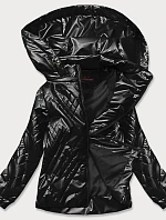 Čierna dámska lesklá bunda (2021-02)