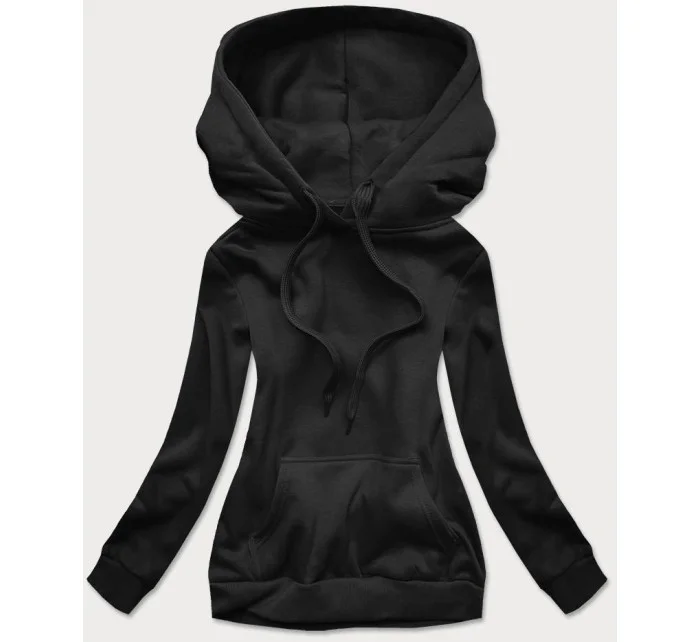 Černá dámská tepláková mikina model 16150172 - J.STYLE Černá dámská tepláková mikina model 16150172 - J.STYLE