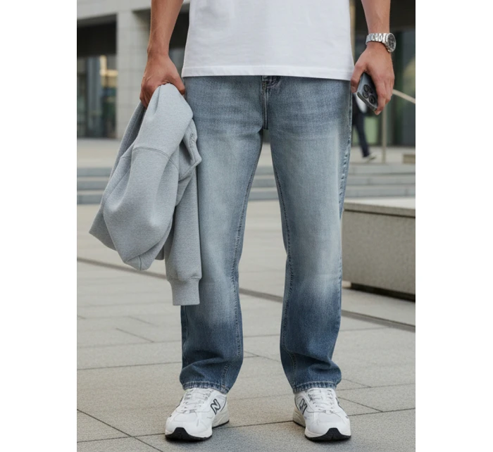 Pánske modré vrecovité džínsové nohavice FashionStreet UX4478