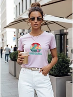 Dámské tričko s potiskem Mamasaurus ke Dni matek fialové FashionStreet NX5027RY