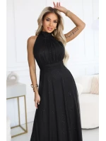 dlouhé šaty s  a střihem černé model 21750867 - numoco basic
