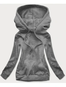 Tmavo šedá dámska tepláková mikina (W02-5)