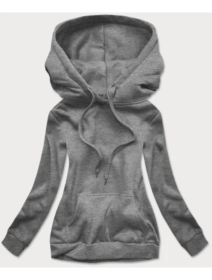 Tmavě šedá dámská tepláková mikina model 16150216 - J.STYLE Tmavě šedá dámská tepláková mikina model 16150216 - J.STYLE