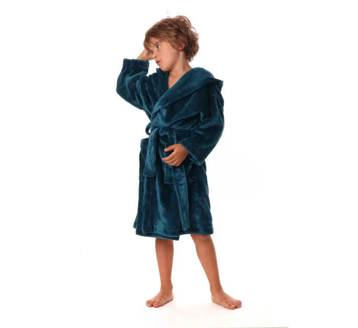 Detský župan Siena s kapucňou 9156 petrol - Vestis Detský župan Siena s kapucňou 9156 petrol - Vestis