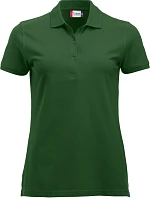 Clique Classic Marion S/S Dámske piqué polo z hrubej bavlny 67.8246 fľaškovozelená