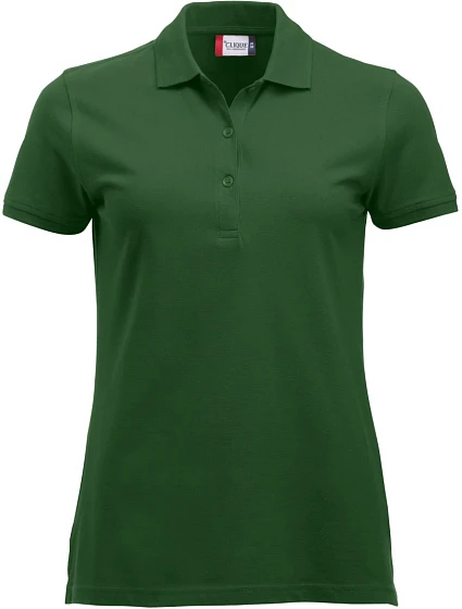 Clique Classic Marion S/S Dámske piqué polo z hrubej bavlny 67.8246 fľaškovozelená Clique Classic Marion S/S Dámske piqué polo z hrubej bavlny 67.8246 fľaškovozelená