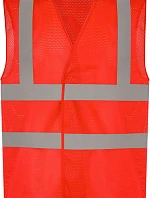 Yoko HVW 120 Hi-Vis bezpečnostná vesta zo sieťoviny 79.W120 červená